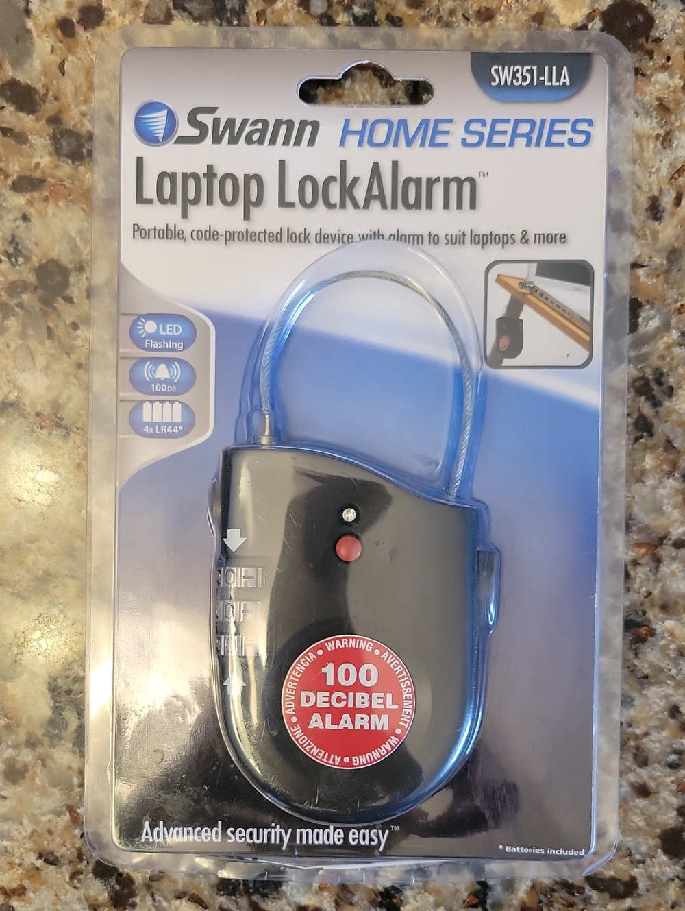 Home Series Laptop LockAlarm - Black